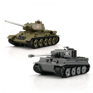 World of Tanks: 1/30 RC Tiger I + T-34/85 modely tanků v měřítku 1/30 s IR TORRO