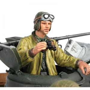 1/16 figurka stojícího velitele tanku US z 2 sv. války, ručně malovaný TORRO