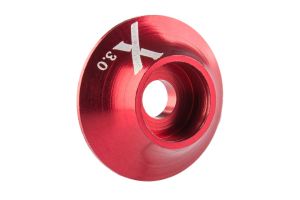 Kovová podložka s O-kroužkem, 3mm, Červená (10ks) Xessories