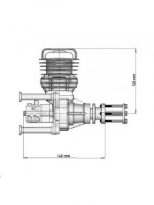DLE111-FB Benzínový dvouválcový modelářský motor