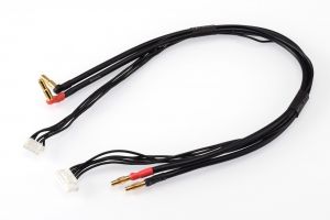 4S černý nabíjecí kabel G4/G5-4S/XH - krátký 400mm - (4mm, 7-pin PQ) RUDDOG