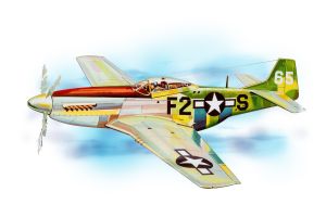 P-51 Mustang (705mm) laser.vyřezávaný Guillow