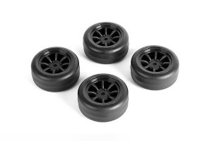 CARTEN nalepené M-Drift gumy na černých 8 papr. diskách +1mm, 4 ks.