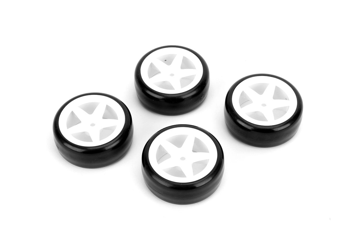 CARTEN nalepené Drift gumy 26mm na bílých 5 papr. diskách, 4 ks.