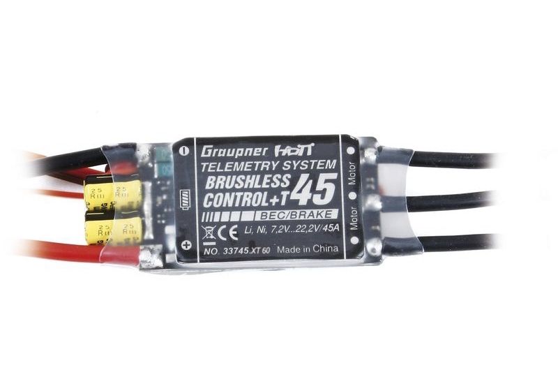 Brushless control + Telemetrie 45 G3,5 s XT60 konektorem GRAUPNER HOTT