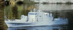 USS Crockett rychlý dělový člun 1295mm DUMAS