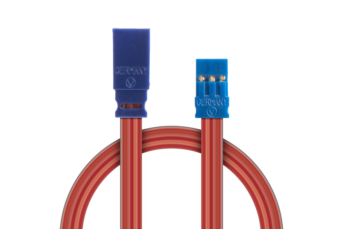 Prodlužovací kabel 1000mm, JR 0,25qmm plochý silikonkabel, 1 ks. BLUE LINE SILIKON