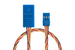 Y-kabel kompakt 300mm JR 0,5qmm kroucený silikonkabel, 1 ks. BLUE LINE SILIKON