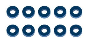 Vymezovací hliníkové podložky, 7.8x3,5x2.0mm, modré, 10 ks.