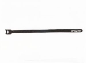 Stahovací pásek suchým zipem 300mm GRAUPNER , černý (10 ks)