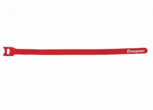 Stahovací pásek suchým zipem 300mm GRAUPNER , červený (10 ks)