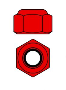 Hliníkové Nylon STOPmatky M2 - červené - 10 ks. TEAM CORALLY