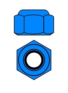 Hliníkové Nylon STOPmatky M4 - modré - 10 ks. TEAM CORALLY
