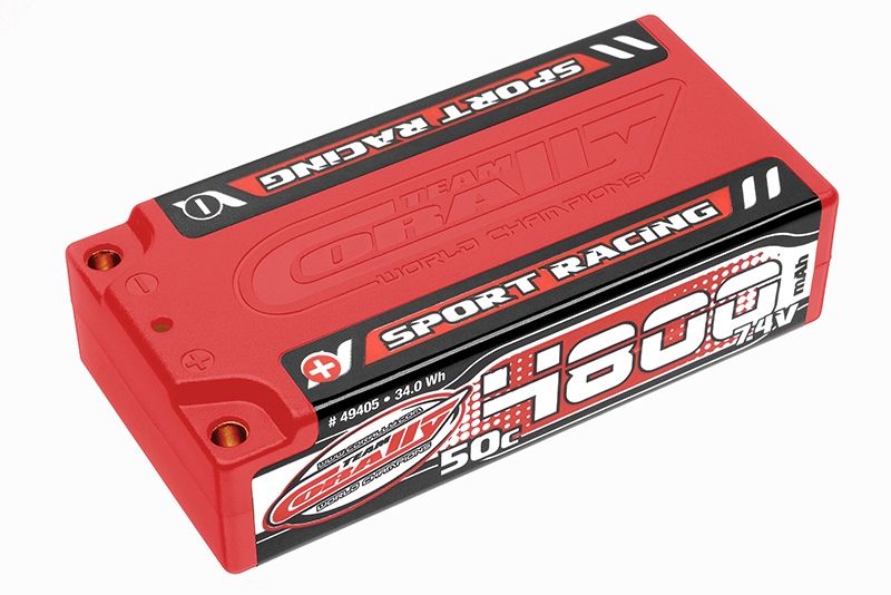 Sport Racing 50C LiPo Shorty Hardcase-4800mAh-7.4V-4mm Bullit (35,5Wh) TEAM CORALLY