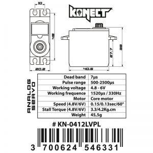 KONECT 4 kg Digital servo (4kg-0,12s/60°)
