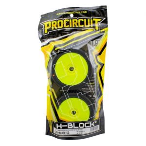 H-BLOCK V2 BUGGY C3 (MEDIUM) nalepené gumy, žluté disky, 2 ks. ProCircuit